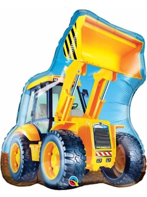 Best Parti Inşaat Kepçe Temalı Mavi Rakam Balon Seti Yaş 1