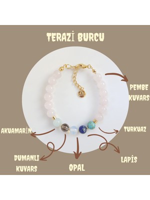 Artaril Terazi Burcu Zodyak Bileklik Doğal Taş