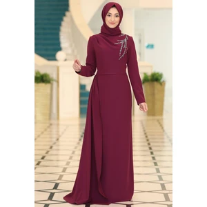 Adel Tesettür Abiye Mürdüm