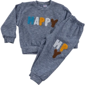 MG Mini Giyim 2-5 Yaş Happy Işlemeli Takım