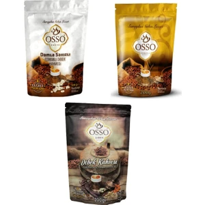 Osmanlı Kahvesi 200 gr + Dibek Kahvesi 200 gr + Damla Sakızlı Kahvesi 200 gr