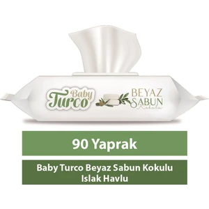 Baby Turco Beyaz Sabun Kokulu Islak Havlu 90 Yaprak