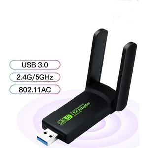 1300 Mbps 2.4-5 Ghz Dual Band USB Adapter Wireless