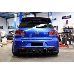 Volkswagen Golf 6 R Arka Tampon Splitter Parlak Siyah