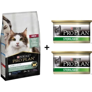Pro Plan Live Clear Senior Sterilised Hindili Kısırlaştırılmış Yaşlı Kedi Maması 1,4 kg + 2 Adet Pro Plan Somonlu Kısır Kedi Konservesi 85 gr