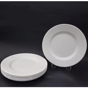 6 Adet Beyaz Melamin Büyükboy Servis Tabağı 26CM Sığ Tabak Günlük Kullanım Için Hesaplı Ordövr Tabak