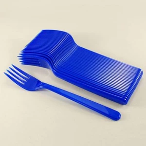 Lacivert Plastik Çatal 25 Li