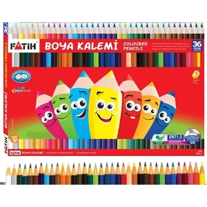 36 Lı Kuru Boya Karton Kutulu 1 Adet 36 Renk Boya Kalemi Karton Kutuda Kuruboya Kalemi