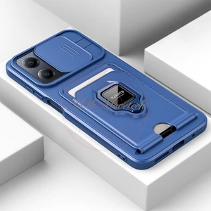 M.TK Moveteck Xiaomi Redmi Note 12 Pro 5g Kılıf Kamera Lens Sürgülü Korumalı Kartvizitli Silikon Kapak Boyun Ip Askılı Zırh Armor