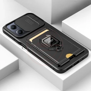 M.TK Moveteck Xiaomi Redmi Note 12 Pro 5g Kılıf Kamera Lens Sürgülü Korumalı Kartvizitli Silikon Kapak Boyun Ip Askılı Zırh Armor