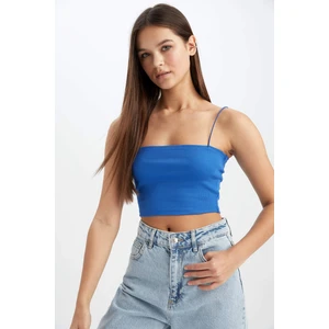 Coool Skinny Fit İp Askılı Pamuklu Crop Top U0358AZ23SM