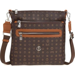 Bilik Deri Monogram Kahve/taba Kadın Çapraz Askılı Çanta Mtş 269-MN