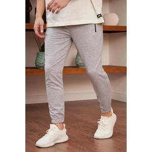 Erkek Regular-Fit Kalıp Eşofman Altı Gri Melanj - 932DNGR