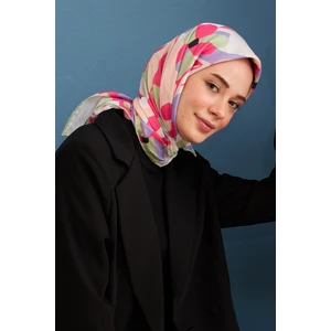 Daphne Pembe Pamuk Viskon Eşarp Modeli