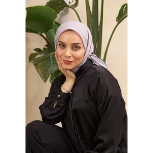 Ipekhan Monogram Serisi Soft Lila Pamuk Viskon Eşarp 1118-12