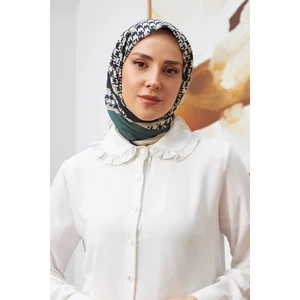 Ipekhan Kazayağı Serisi Mint Yeşil Pamuk Viskon Eşarp 1129-03
