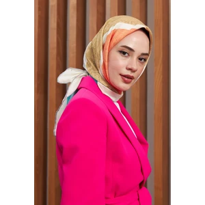 Ipekhan Etnik Desen Serisi Gold Pamuk Viskon Eşarp 1127-03