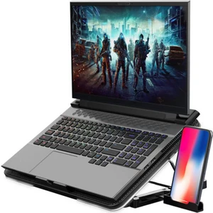 Cool Cold Oyuncu Gaming Laptop Notebook Soğutucu Stand - 6 Fanlı - 7 Yükseklik Ayarlı, Telefon Tutucu