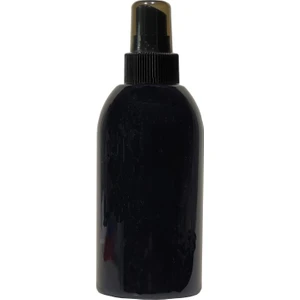 Boş Pet Şişe 100 ml + Sprey Valf Kolonya - Dezenfektan - Parfüm Siyah Şişesi 3 Adet