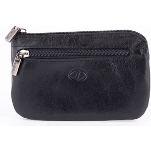 Shop GG 609 Model Hakiki Deri Ortadan Fermuarlı Anahtarlık Siyah