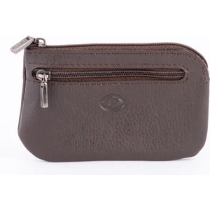 Shop GG 609 Model Hakiki Deri Ortadan Fermuarlı Anahtarlık Kahve