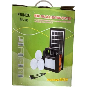 Fener Prınco PR-392 Solar Panelli Şarjlı LED Fener