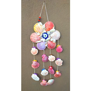 Antioch Art Design Nazar Boncuklu Papatya Deniz Kabuklu Duvar Süsü Balkon Süsü Bahçe Süsü Rüzar Çanı Ev Dekor
