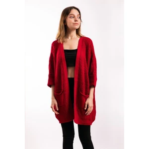 Gils Butik Truvakar Kol Kırmızı Salaş Hırka