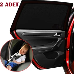 2 Adet Oto Cam Güneşlik Araba Gölgelik Perde Araç Içi Yan Cam Pencere Güneşliği Arka Yan Cam Kılıfı Örtüsü