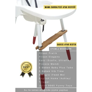 K&G Foot Rest Mama Sandalyesi Ayak Koyma Desteği Pilsan Elegans, Pratik, Kanz, Piccolo, E Bebek Tako, Vib Time