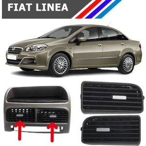 - Fiat Linea Orta Havalandırma Izgarası Sol ve Sağ Takım Gri Düğmeli 2007 - 2018