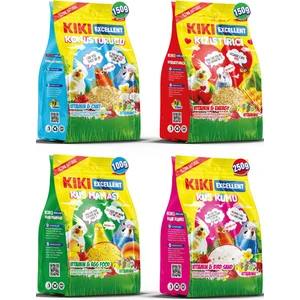 Kıkı Excellent Kuş Ek Besin Seti Mama, Kum, Kızıştırıcı, Konuşturucu KB320