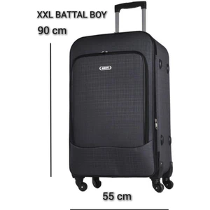 Xxl Battal Boy  90 cm Körüklü Kumaş Valiz & Bavul