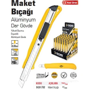 1782 Maket Bıçağı Alüminyum Dar Gövde