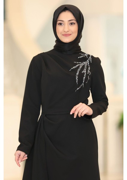 Adel Tesettür Abiye Siyah