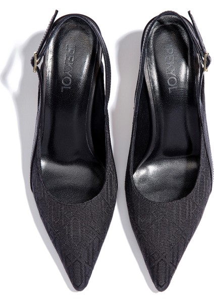 Arkası Açık Monogram Topuklu Ayakkabı modelleri