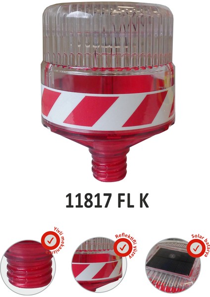 Solar Led'li Flaşör Lamba