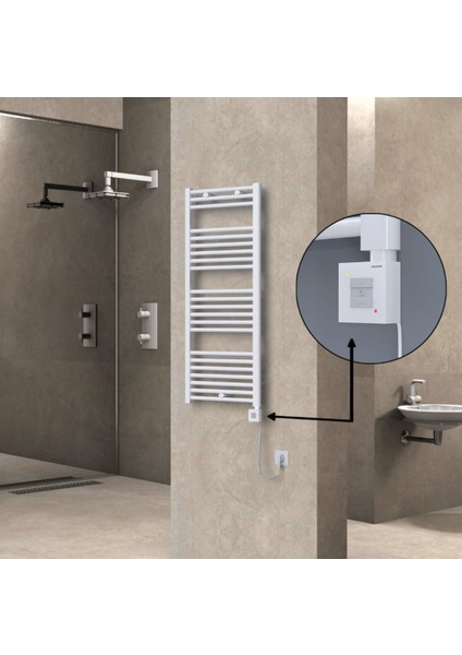 Haiti Elektrikli Havlupan 500X1200 Beyaz (Ktx1 Termostatlı) 600 Watt Spiral Kablolu