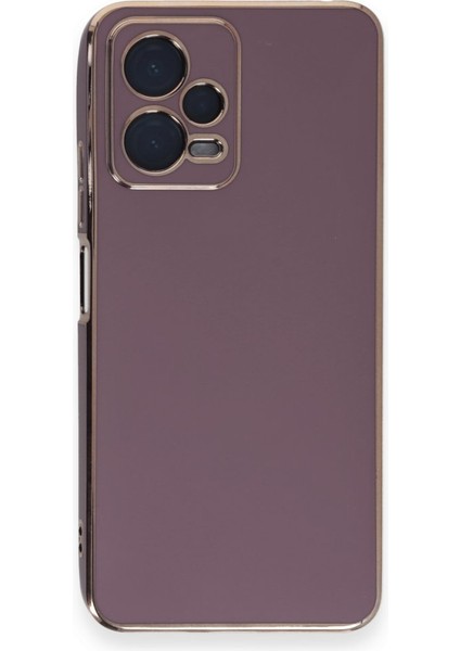 Xiaomi Poco X5 5g Kılıf Bark Parlak Silikon Renkli Kenarları Rose Mor