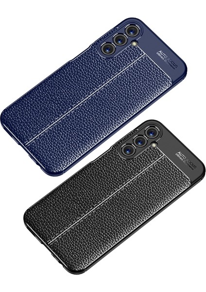 Samsung Galaxy A24 Kılıf Niss Silikon Deri Görünümlü Korumalı Lacivert fiyatları