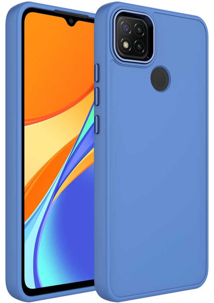 Xiaomi Redmi 9c Kılıf Luna Buton Tuşlu Soft Silikon Lavanta Grisi