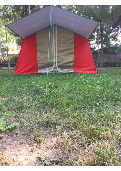 kırmızı geniş ferah aile tipi kaliteli Kamp Çadırı
