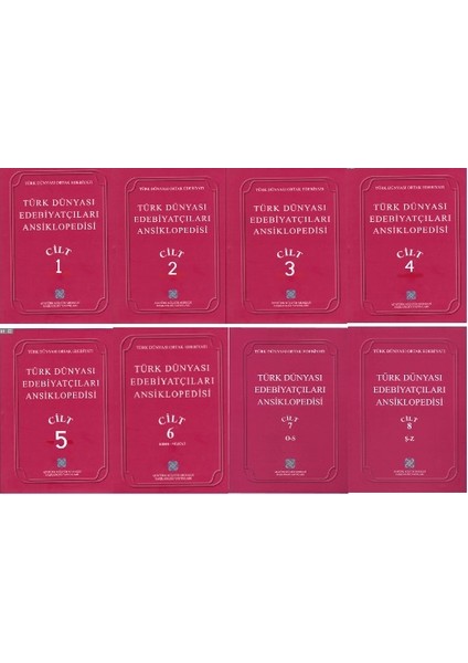 Türk Dünyası Edebiyatçıları Ansiklopedisi 8 Cilt Takım Ciltli