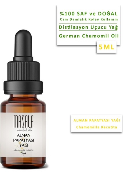 Alman Papatyası Yağı 5 ml - Papatya Yağı (Chamomile German Essential Oil)