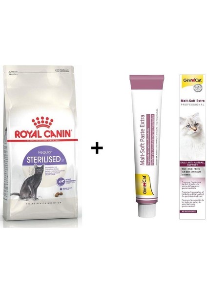 Sterilised Kısırlaştırılmış Kedi Maması 4 kg + Gimcat Malt 100 gr