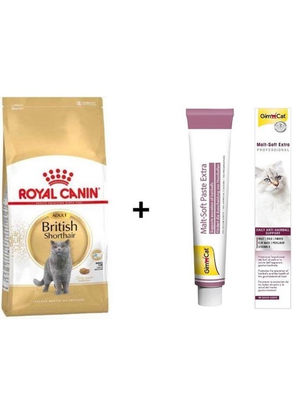 British Shorthair Yetişkin Kedi Maması 10 kg + Gimcat Malt 100 gr