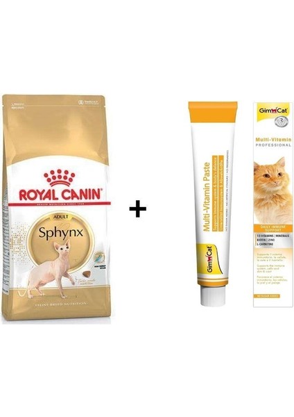 Sphynx Yetişkin Kedi Maması 2 kg + Gimcat Multivitamin 100 gr