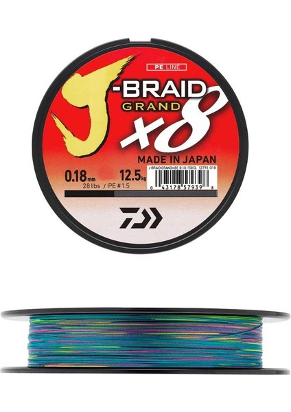 J-Braid Grand 8b 300 M Multicolor Ip Misina
