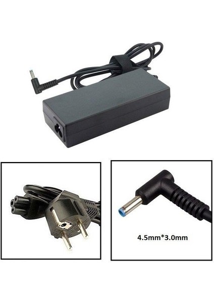 19.5 Volt 3.33 Amper Hp Uyumlu Notebook Adaptör 19.5 Volt 3.33 Amper 4.5 mm 3.0 mm Adaptör Hp Mavi Iğne Uçlu Adaptör