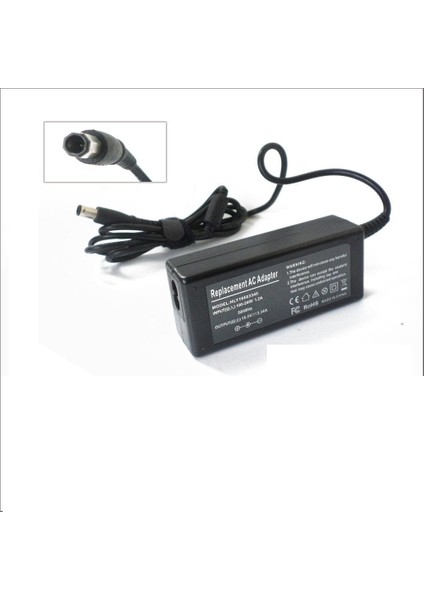 19.5 Volt 3.33 Amper Dell Uyumlu Adamtör Sekizgen Ucu Pa-21 Ac Adaptörü Şarj Için Dell Inspiron 1545 1750 1440 1318 1530 1557 1546 1551 ADP-65AH Sekizgen Uçlu Dell Adaptör